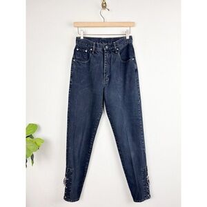 Vintage CT Jeans South Western Lace Up High Waisted Jeans Sz 25